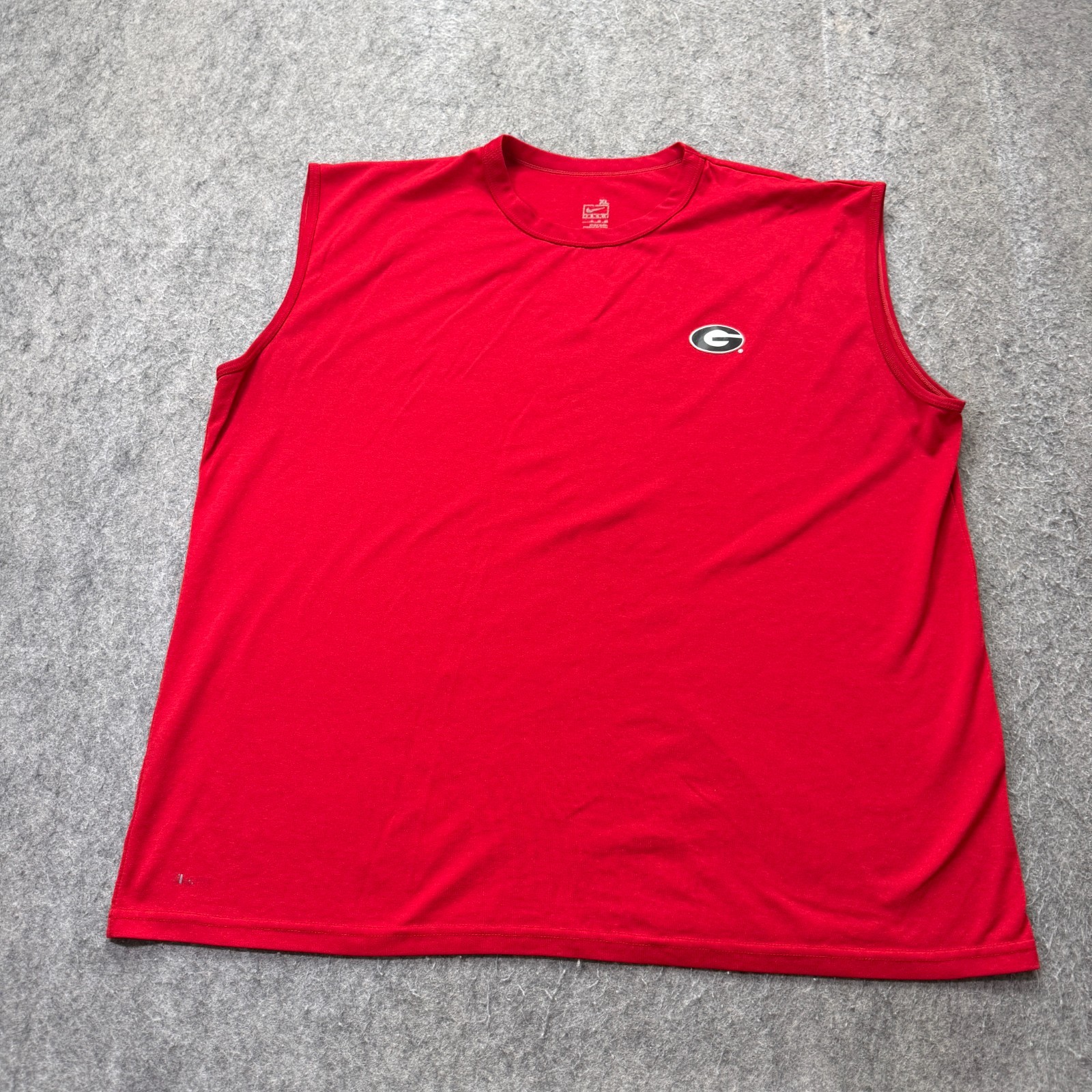 Georgia Bulldogs Nike Tank Top Shirt Men XL Red Performance Solid Sleeveless