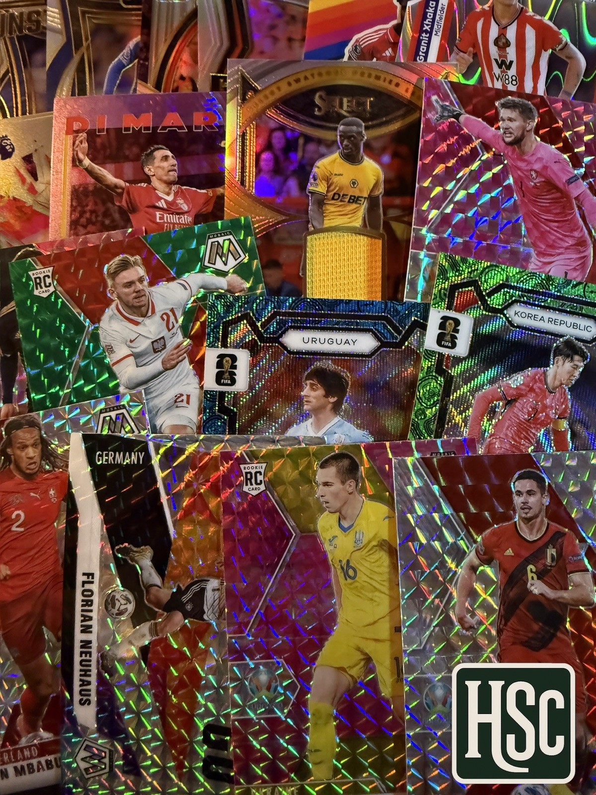 Soccer – 20 Card Lot – Rookies, Parallels, Memorabilia, Autos, Numbered