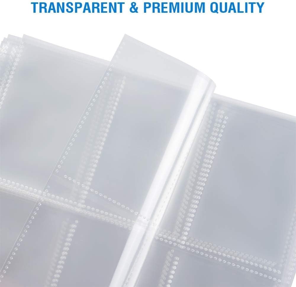 Acid-Free Card Storage Pages: 36 Double-Sided Protectors for Binders