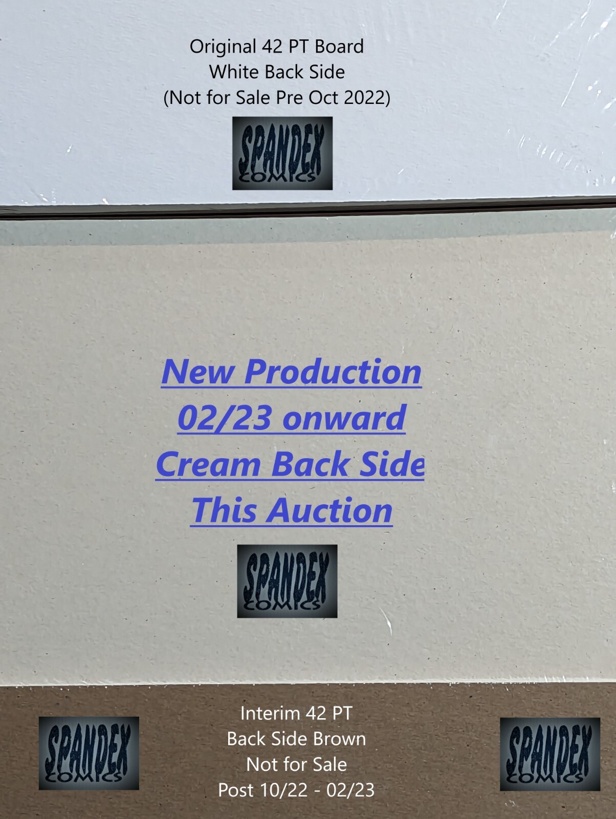 50 E. Gerber FULL-BACK Standard 100% Acid Free 35 PT Archival Boards 700FB W/C