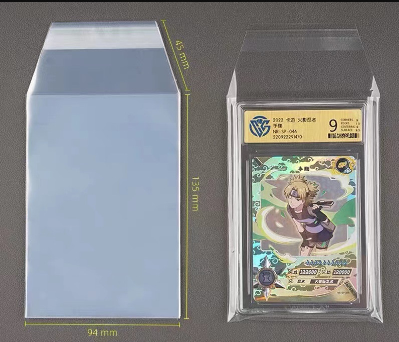 BGS Graded Card Sleeves 100 Sleeves for BGS & SGC Slabs & More Resealable Lip