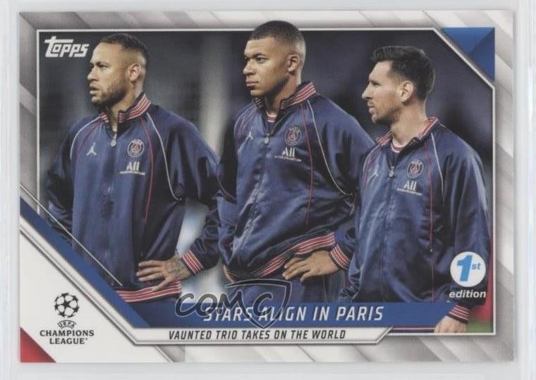 2021 UEFA Champions League 1st Edition Checklist Lionel Messi Kylian Mbappe 0m4q