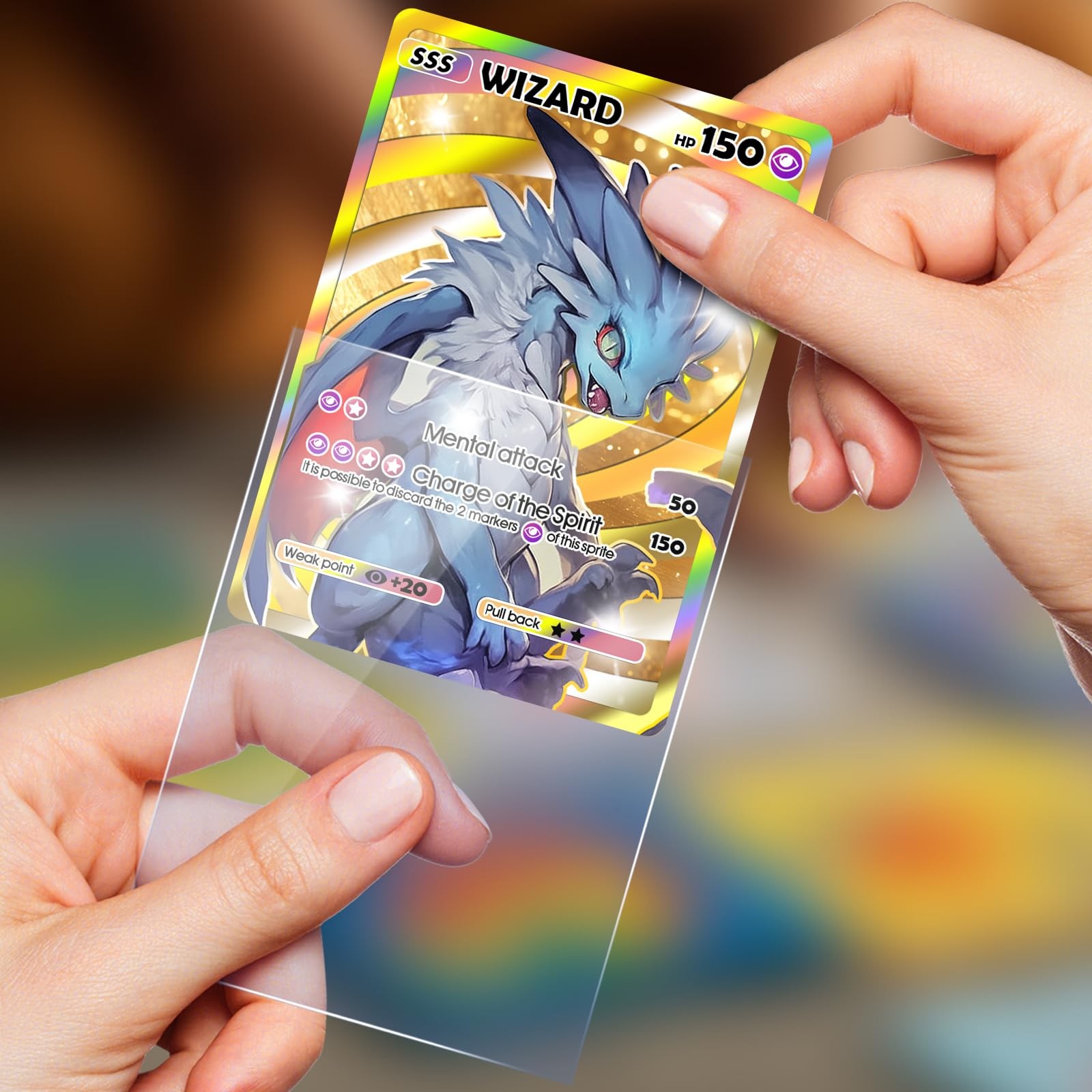 1000 Pcs Card Sleeves Toploaders for Trading Cards, Soft Clear Card Sleeves f…