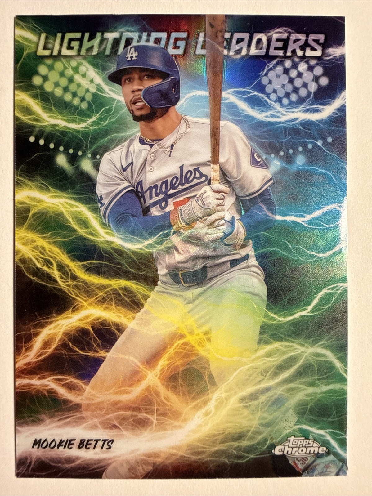 Mookie Betts 2025 Topps Chrome Lightning Leaders Los Angeles Dodgers #LL-5