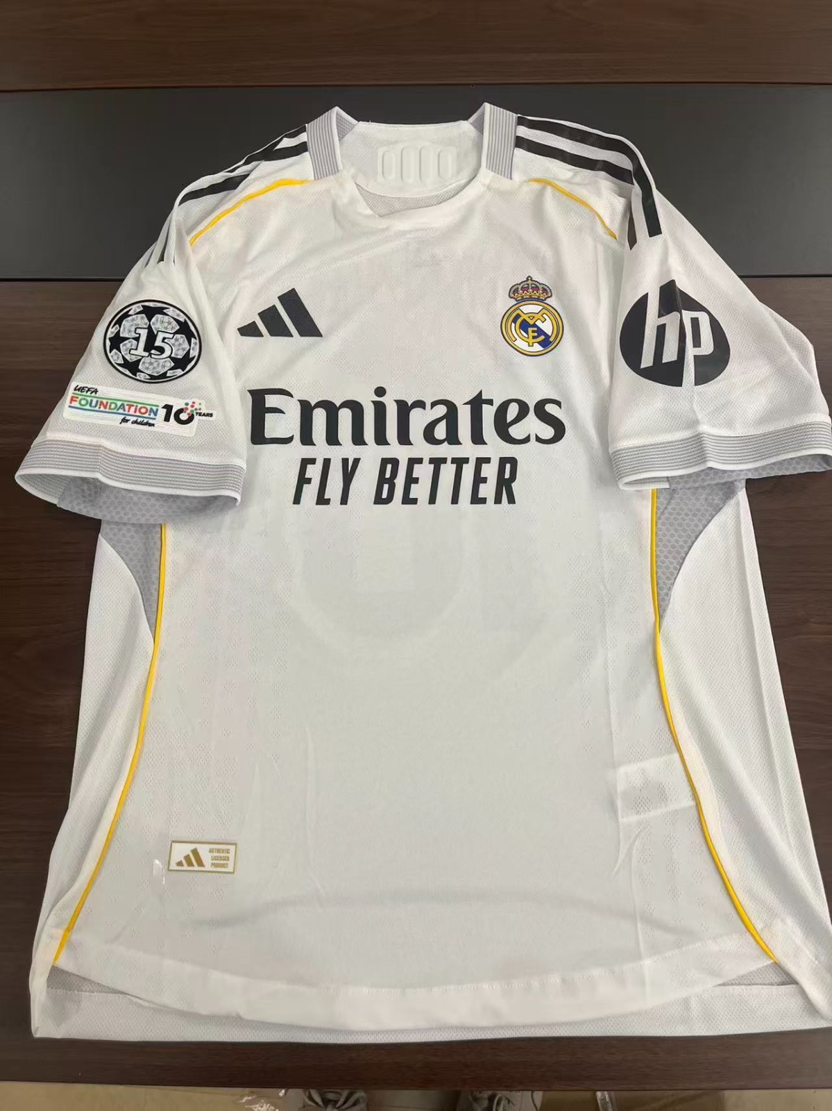 Mbappe 10 Real Madrid White Home Jersey UCL Patch Soccer Football Shirt
