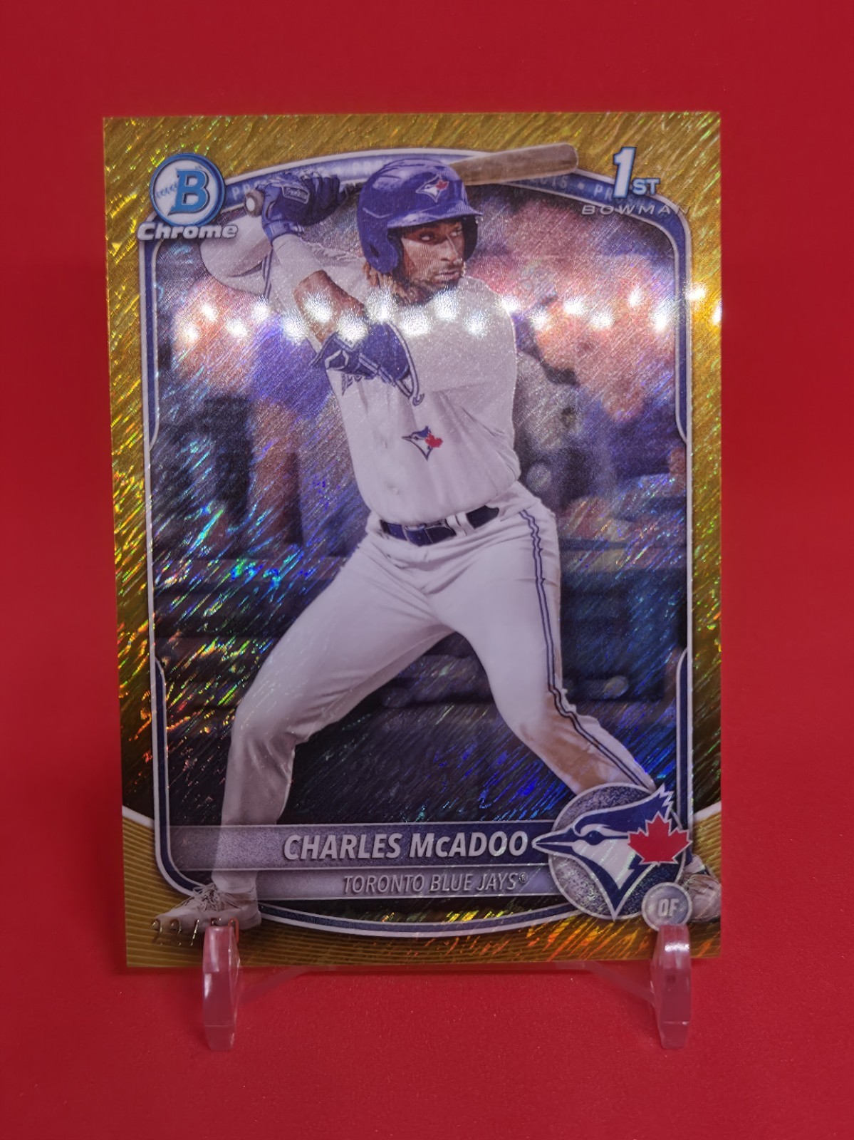 2025 Bowman Charles McAdoo Chrome Prospects Gold Shimmer Refractor /50 #BCP-150