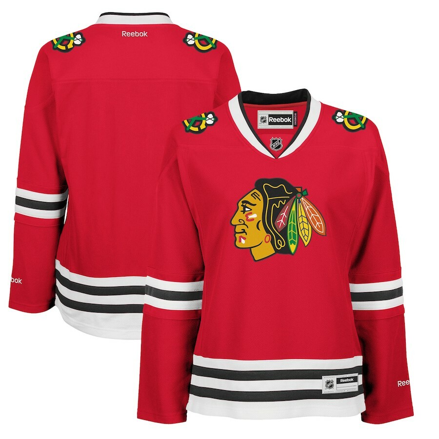 New Blackhawks Jersey Women’s Small Premier Stitched Reebok Red Retail $109