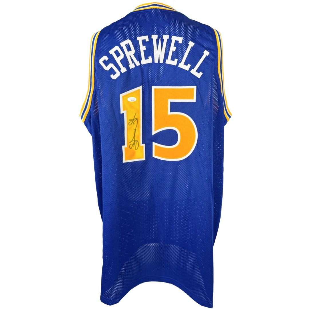 Latrell Sprewell autographed signed jersey NBA Golden State Warriors JSA COA