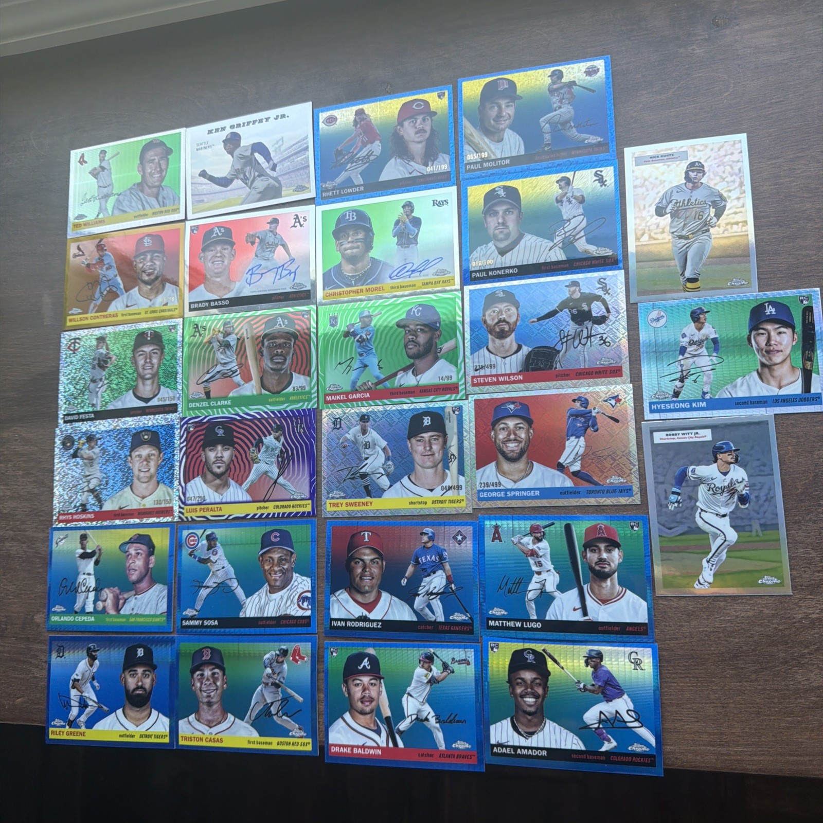 2025 Topps Chrome Platinum – 27 Card Lot Refractors, Numbered, Autos, etc