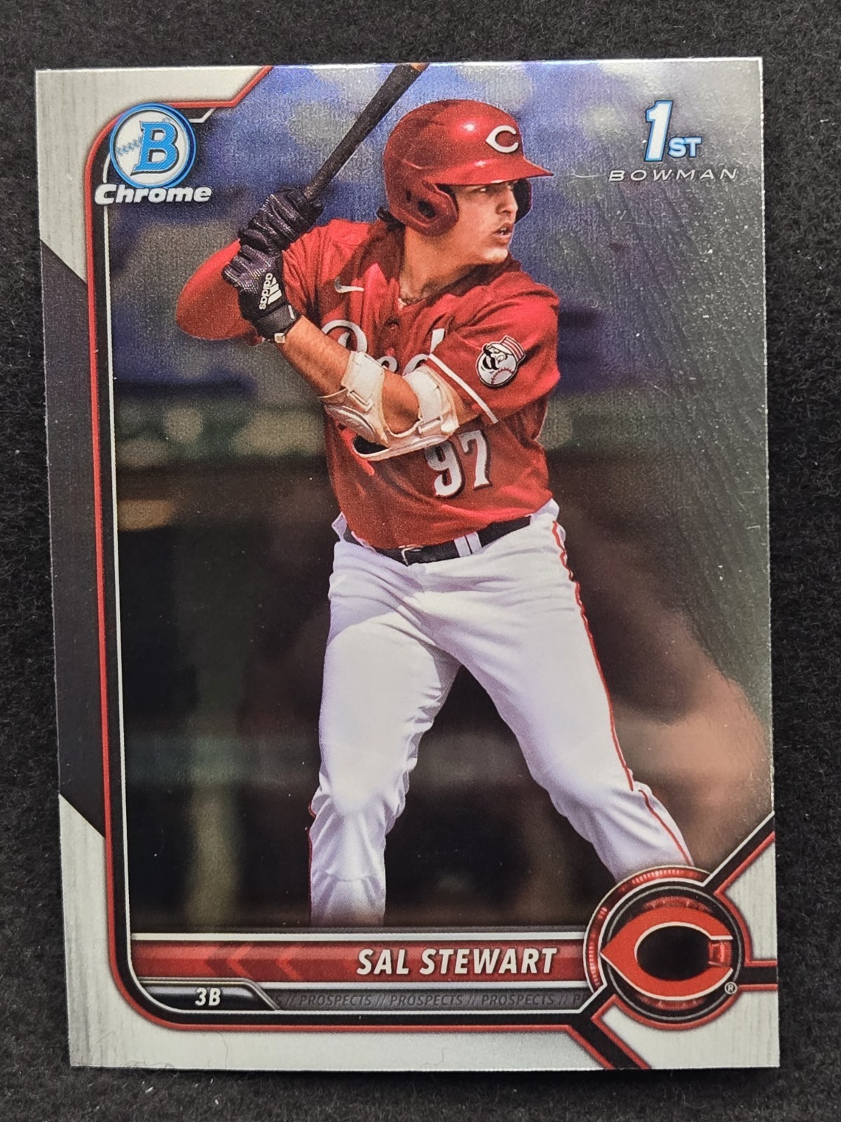 2022 Bowman Chrome Draft Sal Stewart Bowman 1st Cincinnati Reds BDC-122.