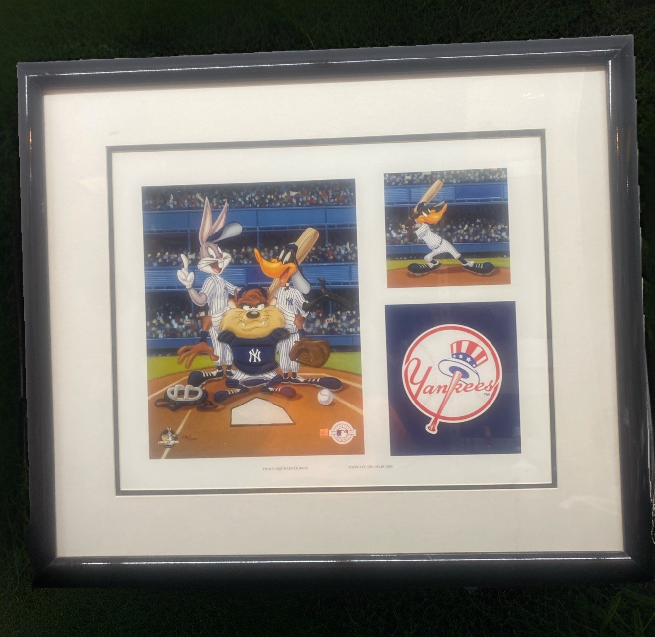Looney Tunes NY Yankees Photoanimation Lithograph&COA #467/1000 Bugs Daff Taz