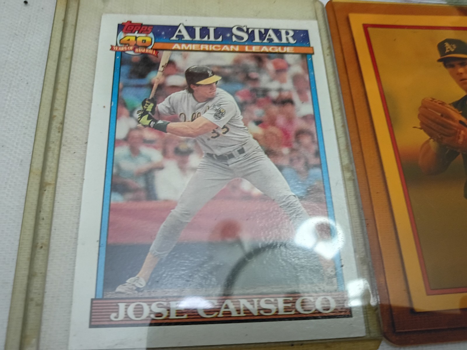 Mixed lot of Jose Canseco cards in plastic Card Holders – MLB Baseball