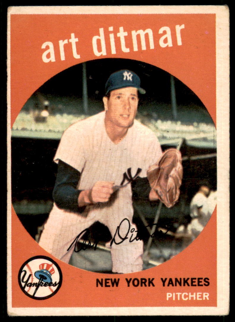 1959 Topps #374 ART DITMAR New York Yankees VG+