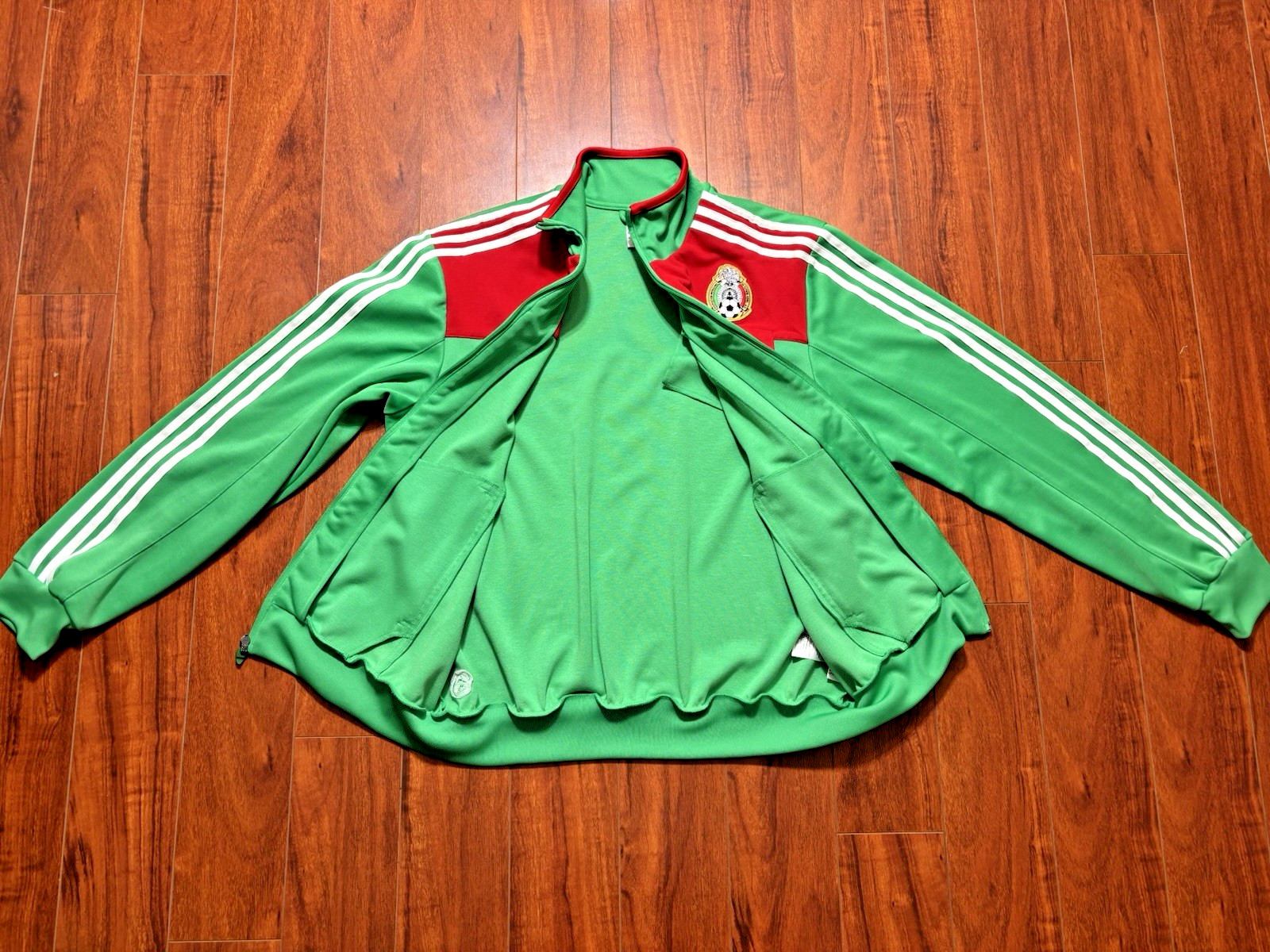 Adidas Mexico Soccer Track Jacket XL 2007 Federacion Mexicana De Futbol 30×24.5