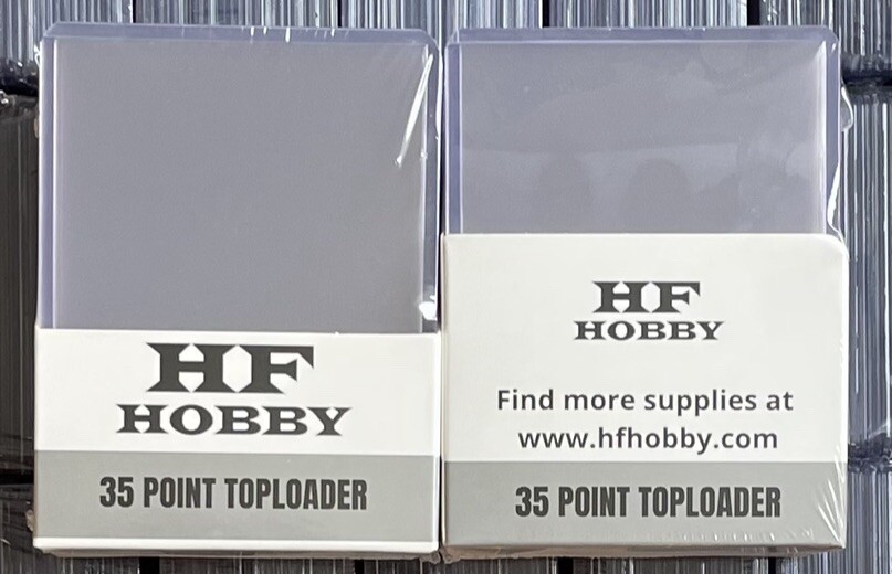 40 Packs of 25 HF Hobby 35pt 3×4 Premium Standard Toploaders Full Case of 1000