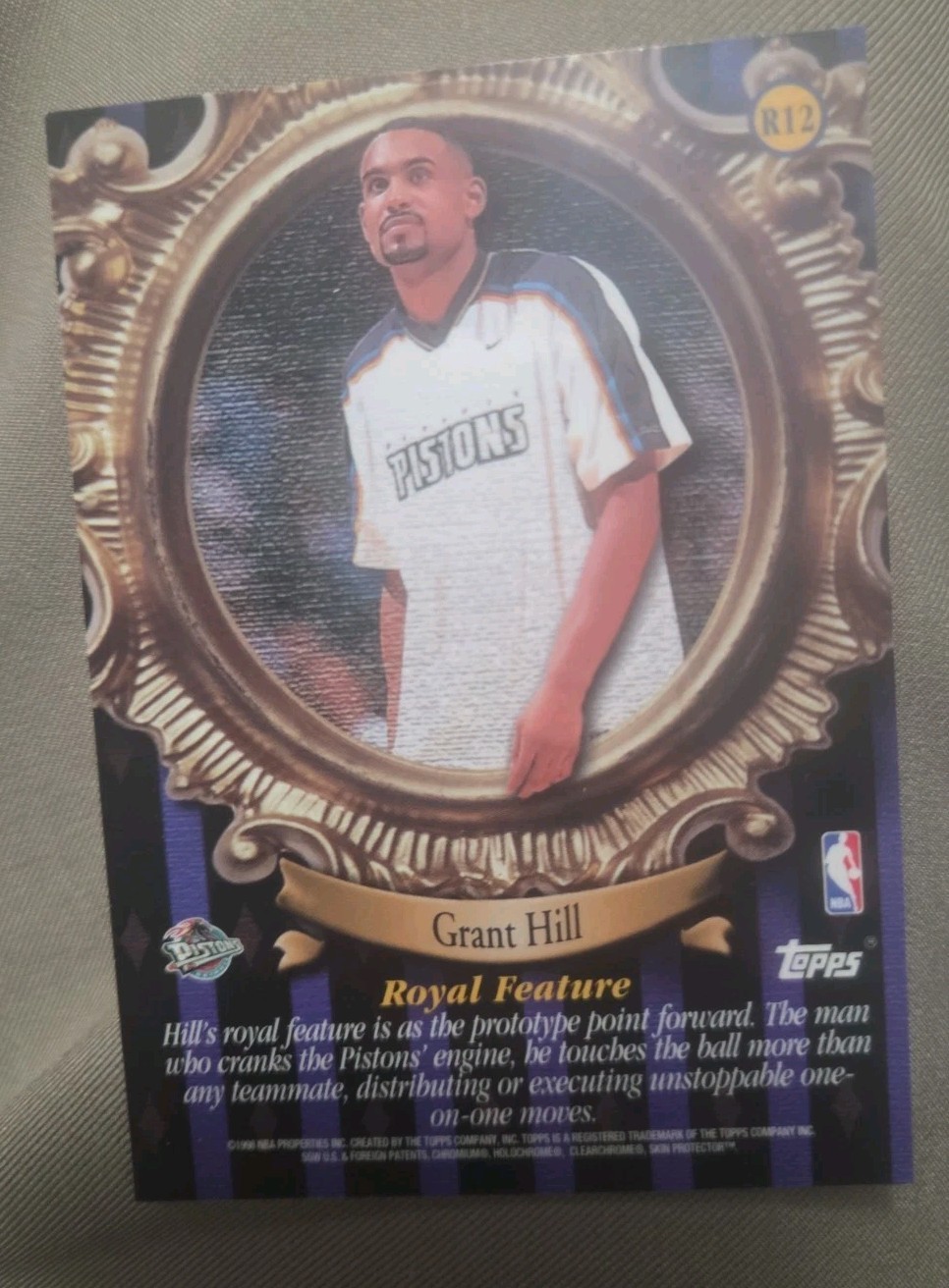1998-99 Topps Finest Grant Hill Roundball Royalty #R12 With Protective Film