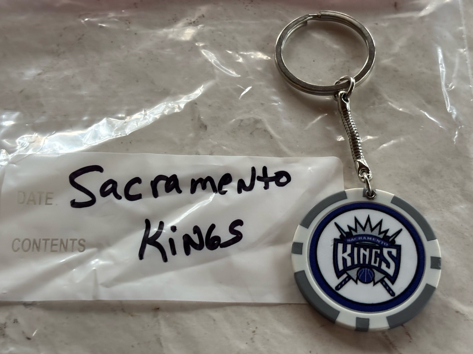 Sacramento Kings Key Chain Sacramento Kings Logo New Gray