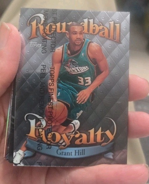 1998-99 Topps Finest Grant Hill Roundball Royalty #R12 With Protective Film