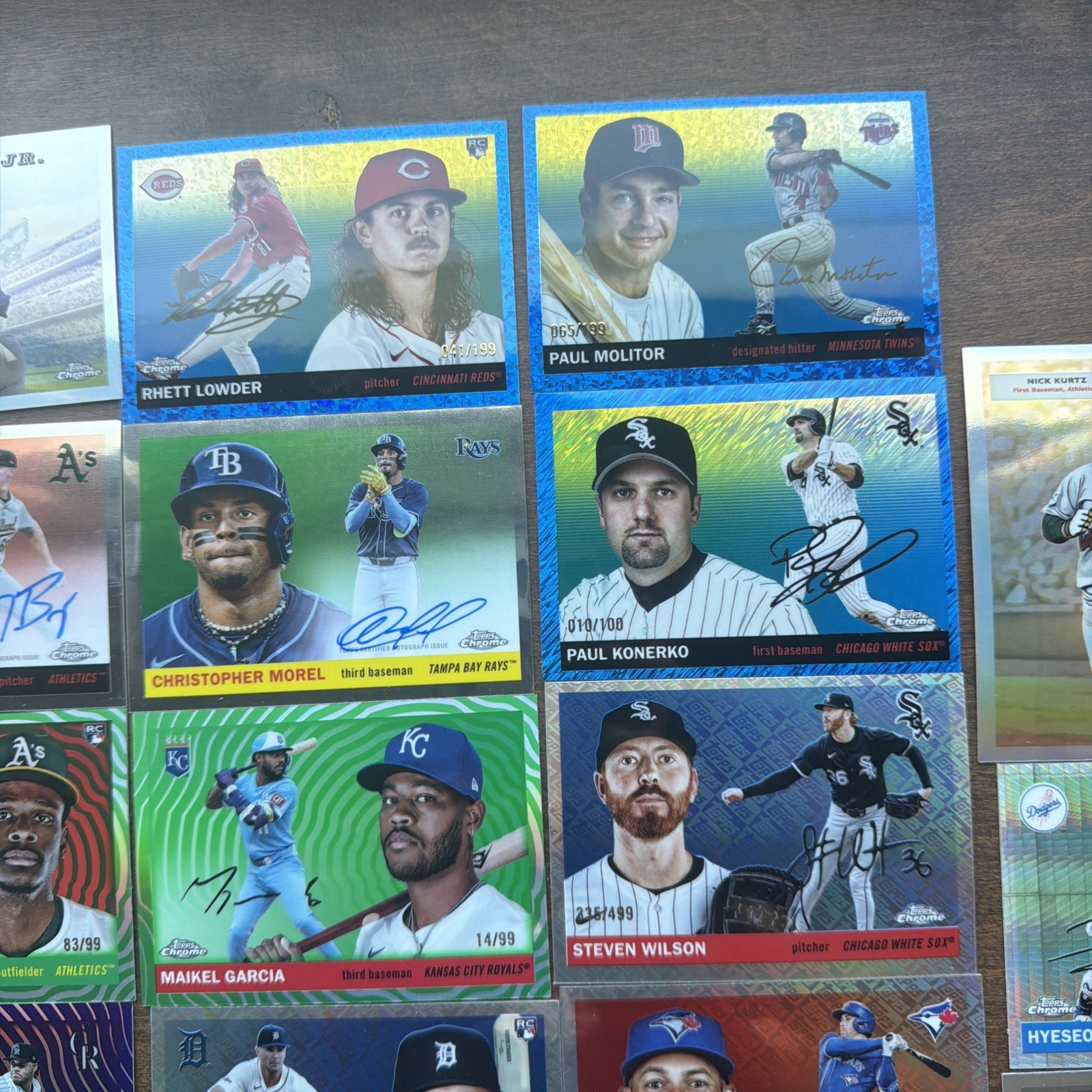2025 Topps Chrome Platinum – 27 Card Lot Refractors, Numbered, Autos, etc