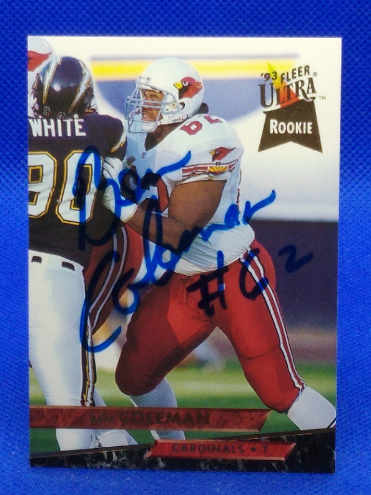 PERSONAL AUTOGRAPH Ben Coleman 1993 Ultra Rookie #377
