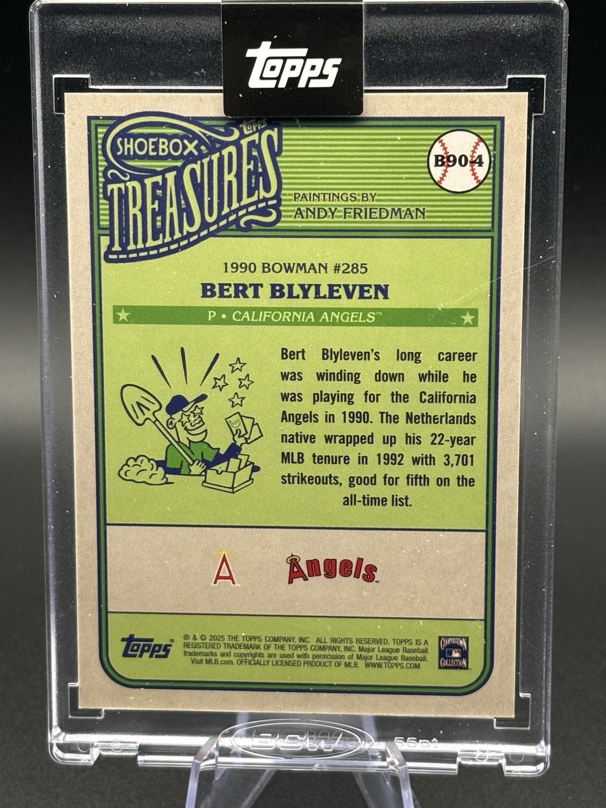 2025 Topps Shoebox Treasures #90B-4 Bert Blyleven Canvas Encased SSP
