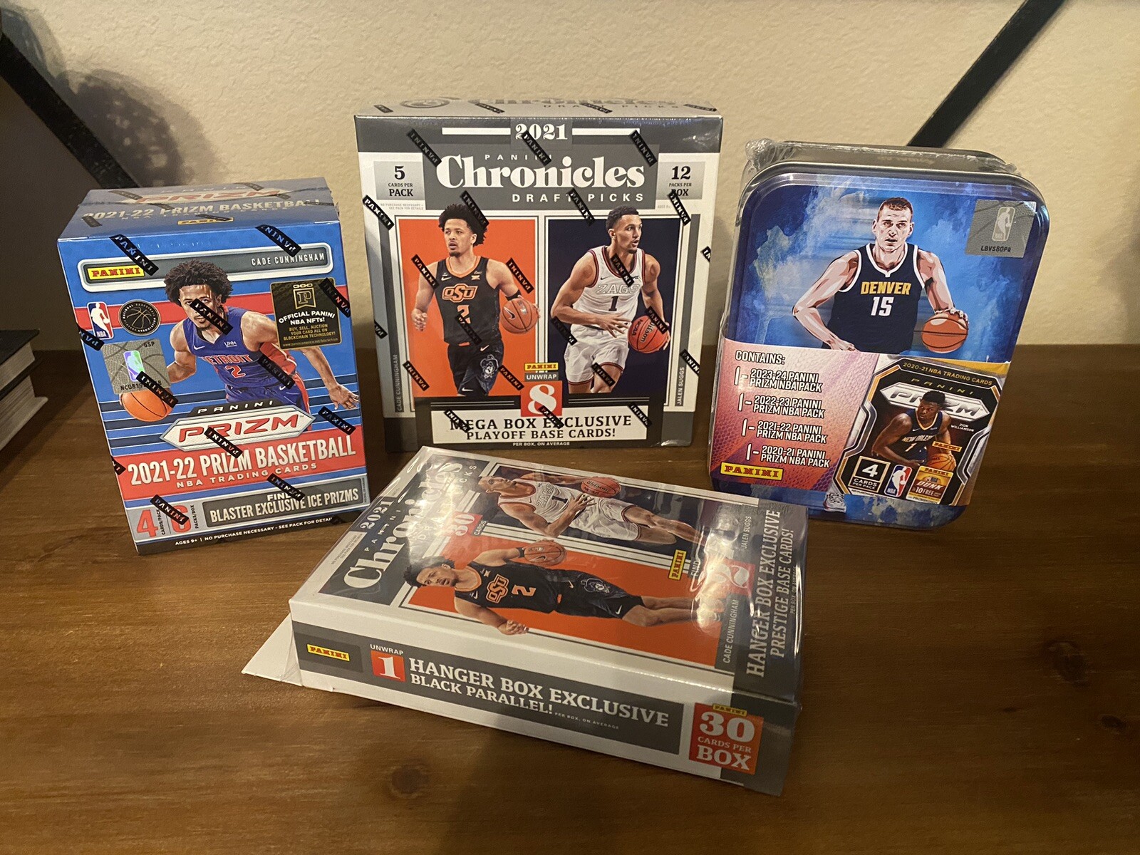 4 Sealed Box Lot Basketball Great Mix For Breaks Prizm Tin Mega Chronicles BL7