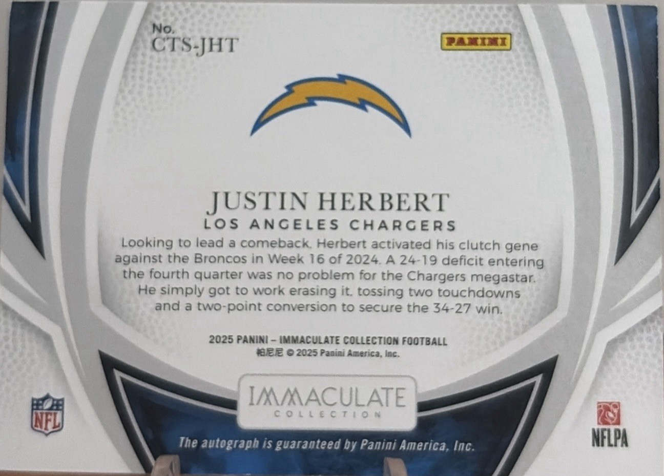 2025 JUSTIN HERBERT AUTO CHASER PACK!