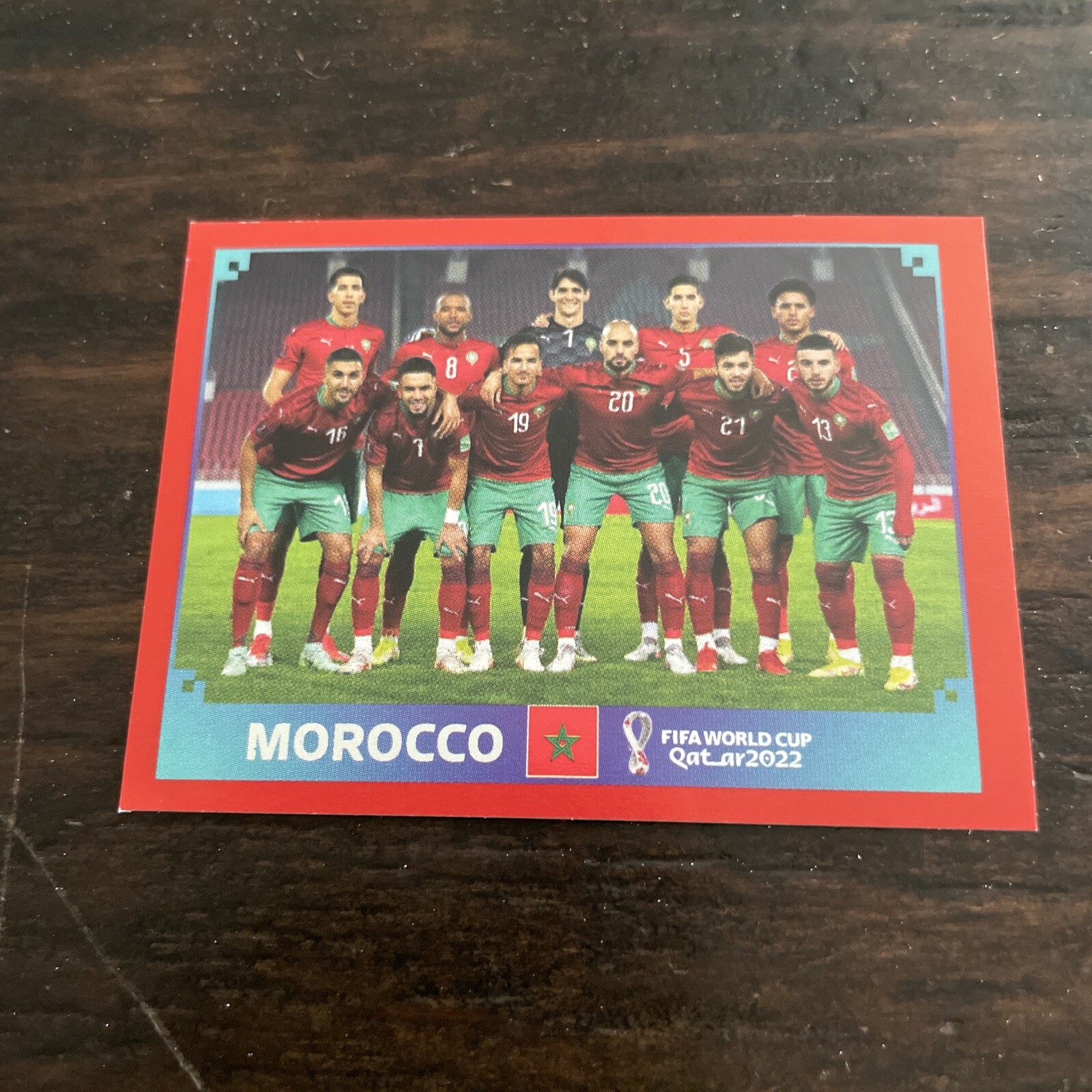 Panini 2022 FIFA World Cup Qatar Red Parallel Team Picture MAR 1