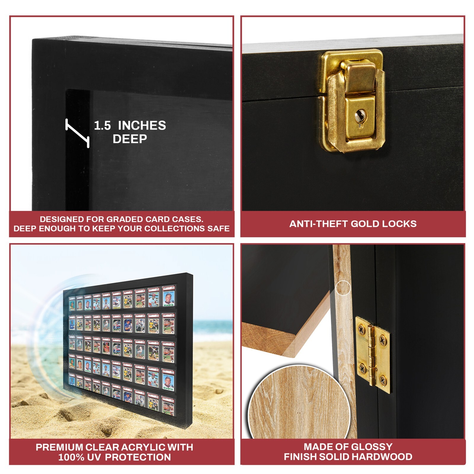 Card Display Case 50PSA for all Sport Cards Baseball Cards Display