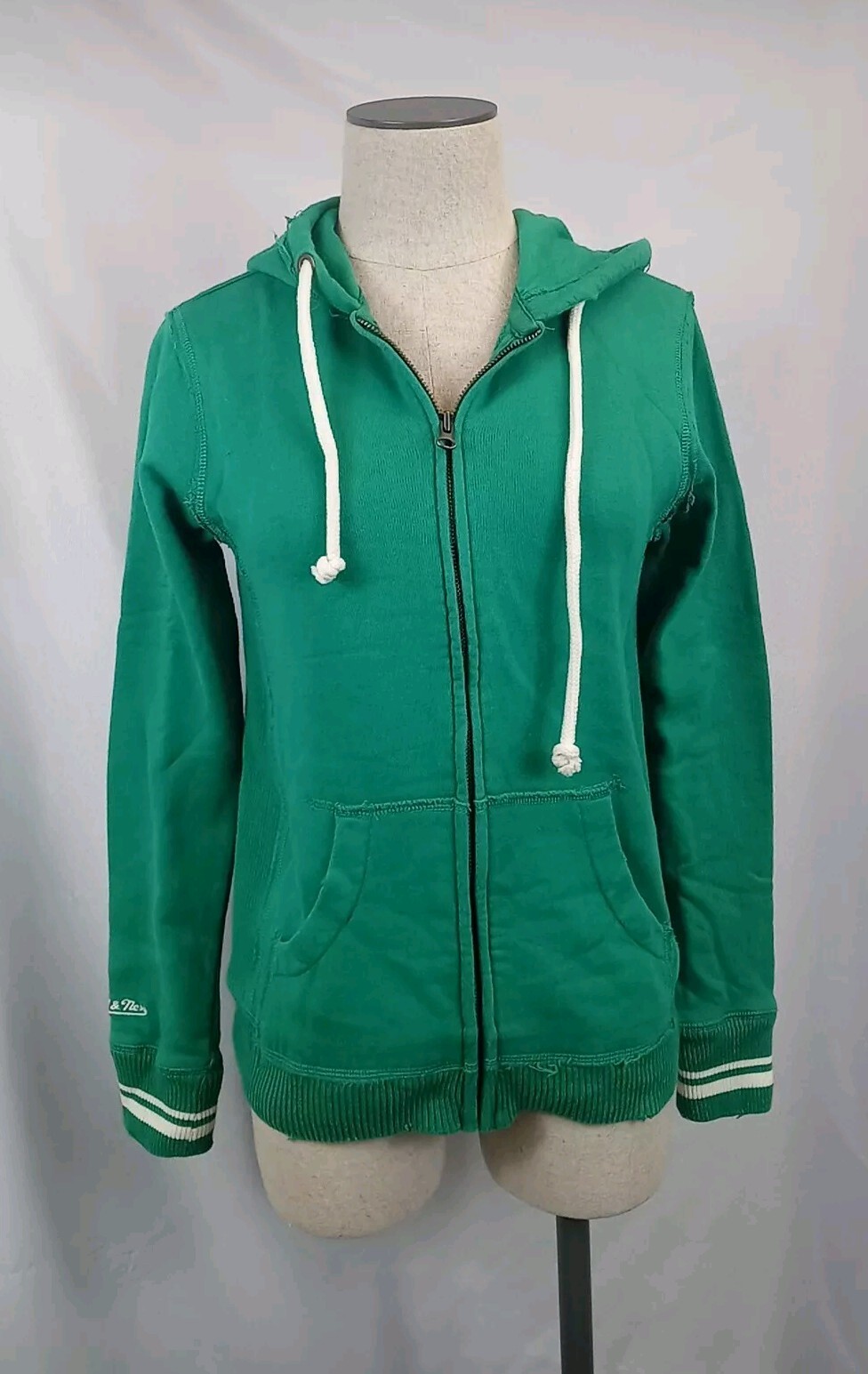 Mitchell & Ness Jacket Distressed-Women’s Size Small Hoodie Jacket Full Zip