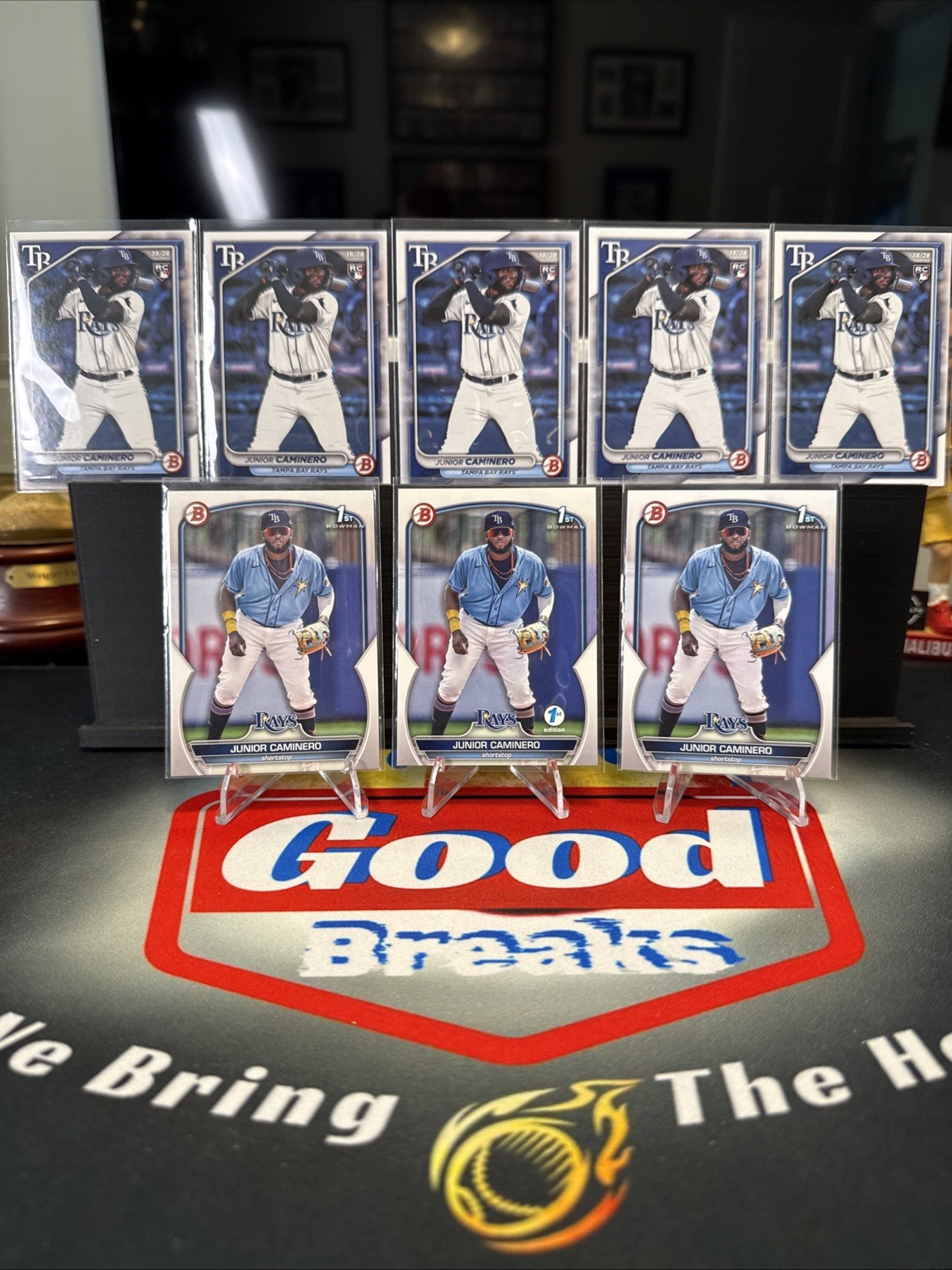 2023 Bowman 1st Edition – Junior Caminero #BPPF-61 Rookie Rays 1st Lot Of 8