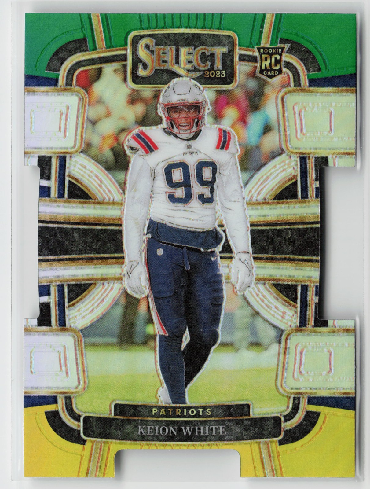 2023 Panini Select #69 Keion White Green and Yellow Prizms Die Cuts