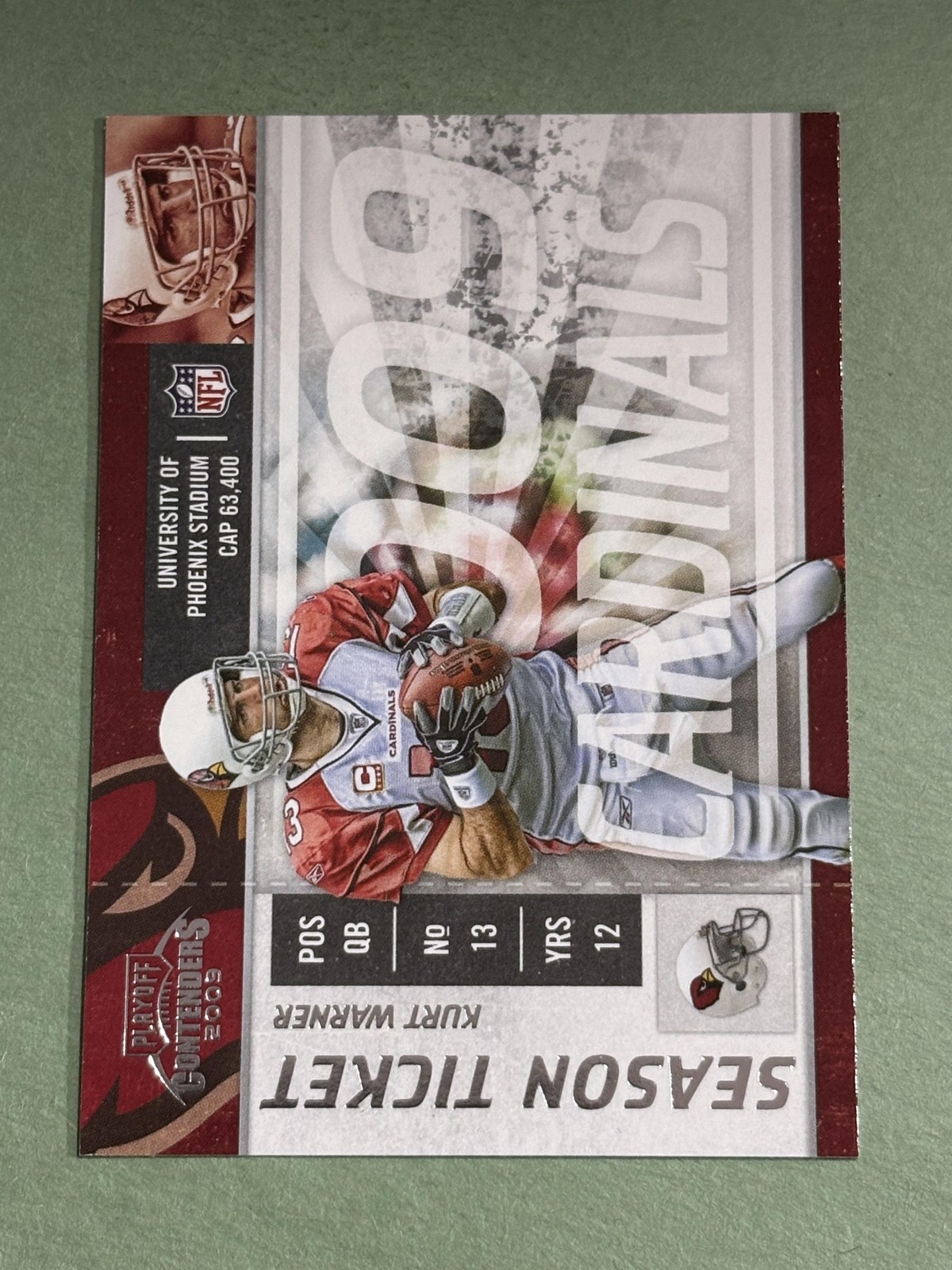 Kurt Warner 2009 Playoff Contenders Arizona Cardinals #1 MM146