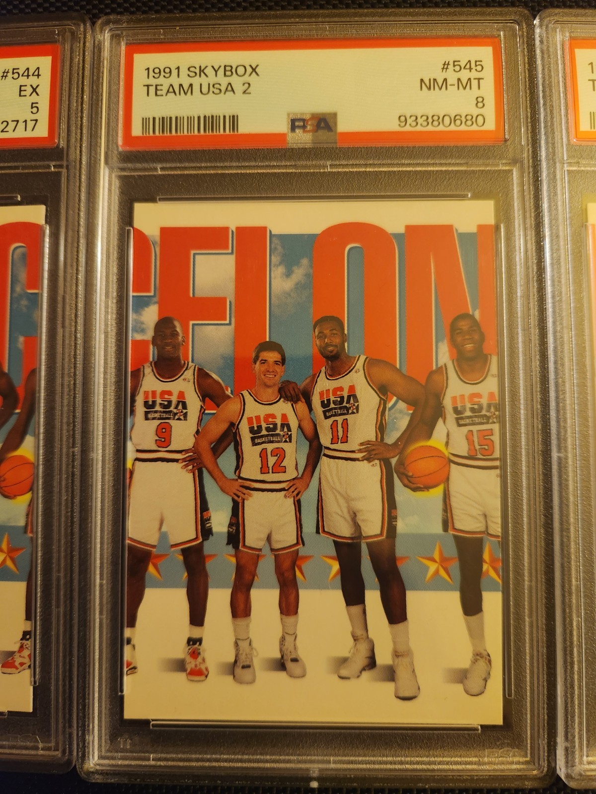 1991 Skybox Team USA 1, 2, 3 Set #544, 544, 546 Dream Team Jordan Bird Magic