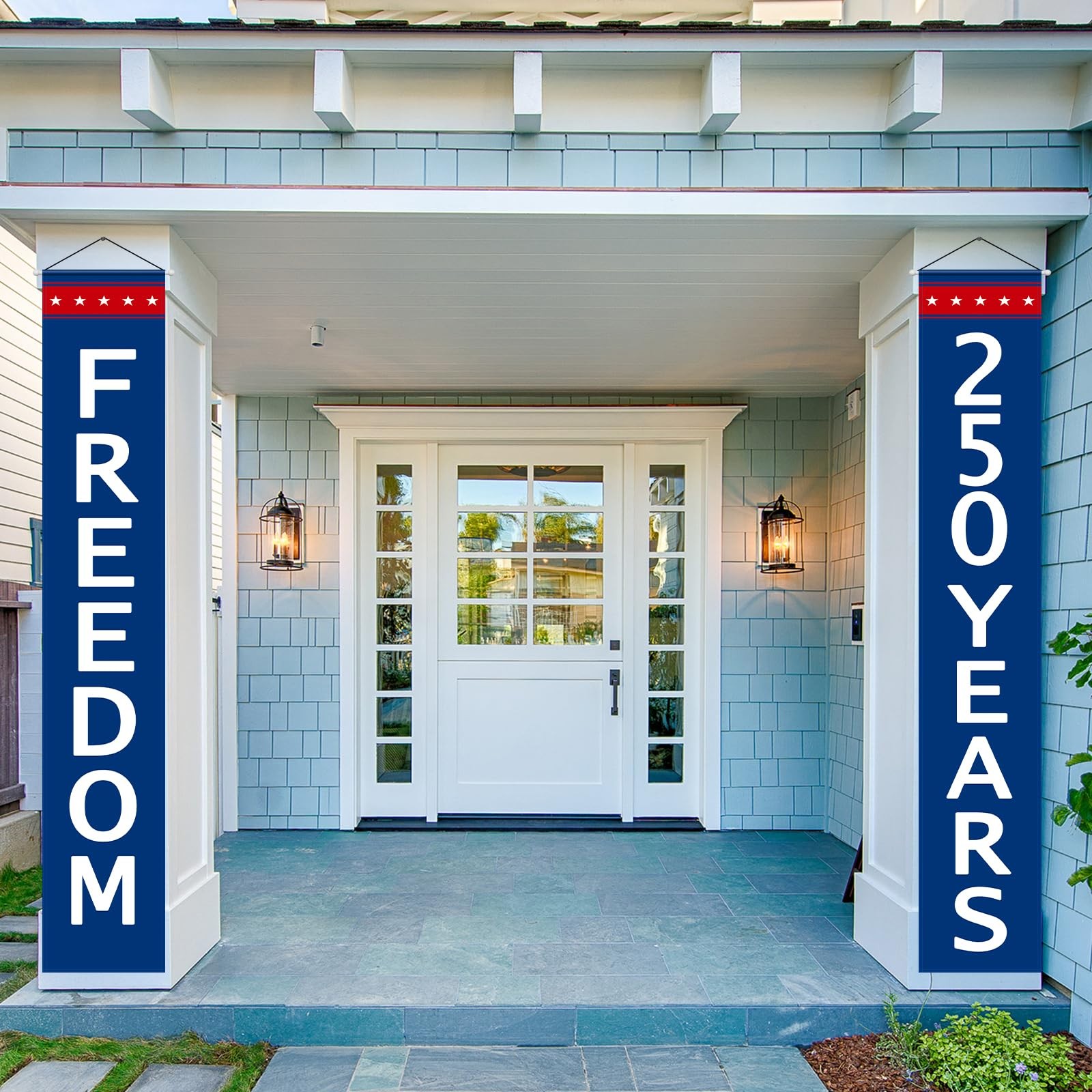 250 Anniversary Banner Door Sign 2 Pack Freedom 250 Years USA America Patriotic