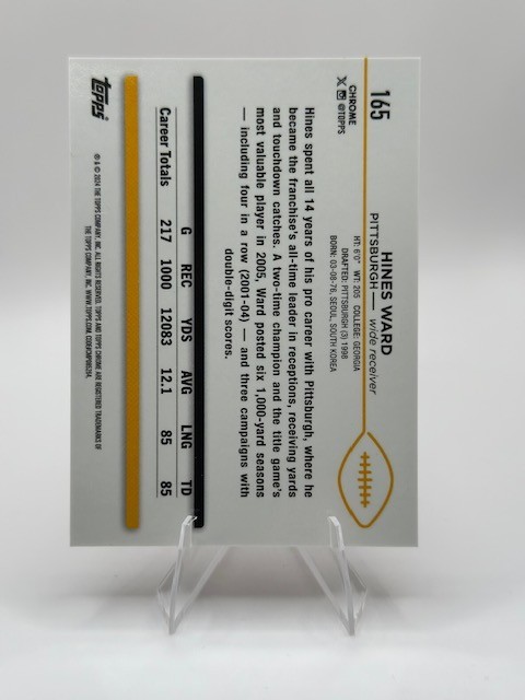 2024 Topps Chrome Sapphire Edition Orange #/25 Hines Ward #165