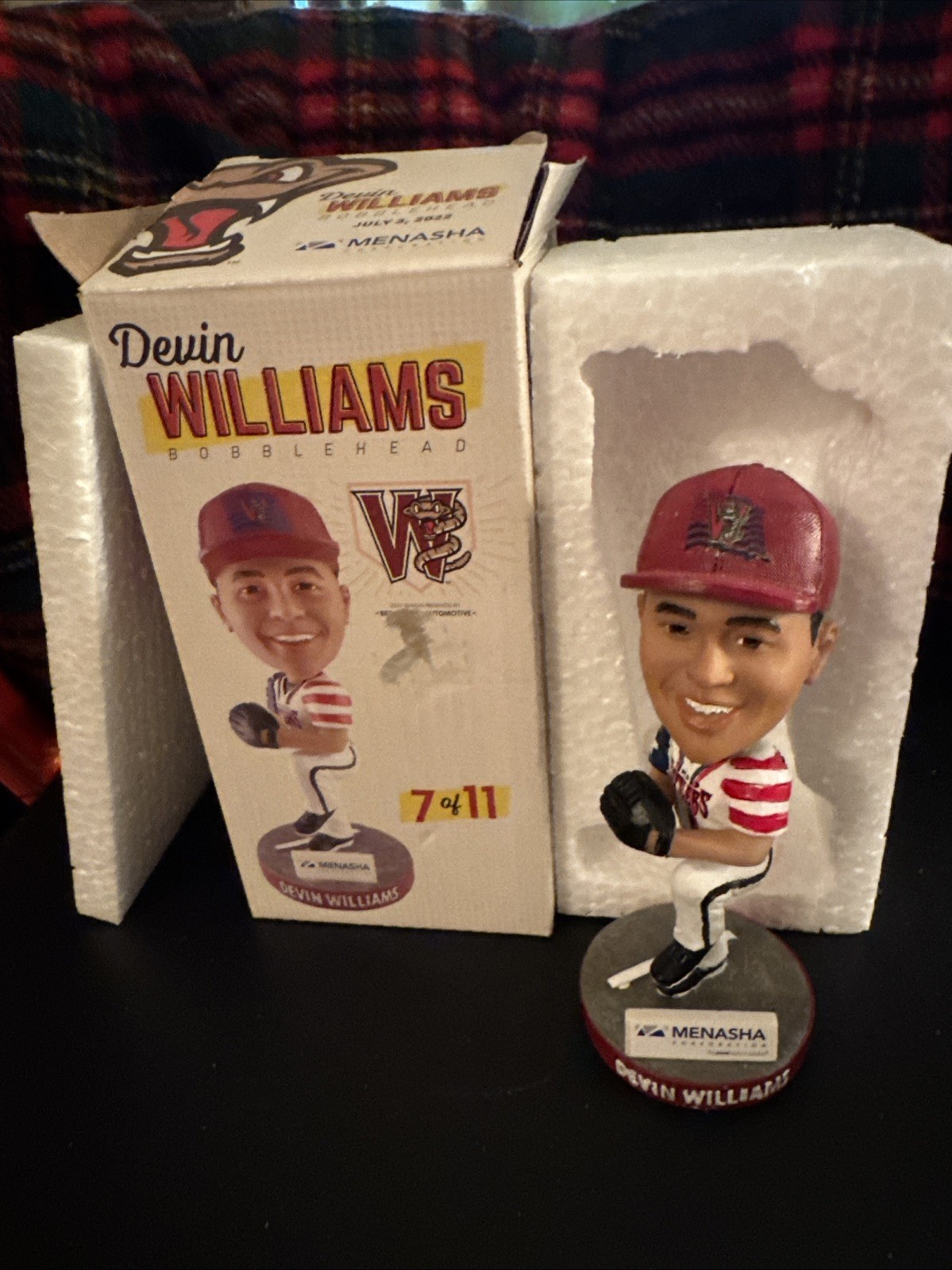 NIB 2022 DEVIN WILLIAMS WISCONSIN TIMBER RATTLERS BREWERS BOBBLEHEAD SGA 7/3/22