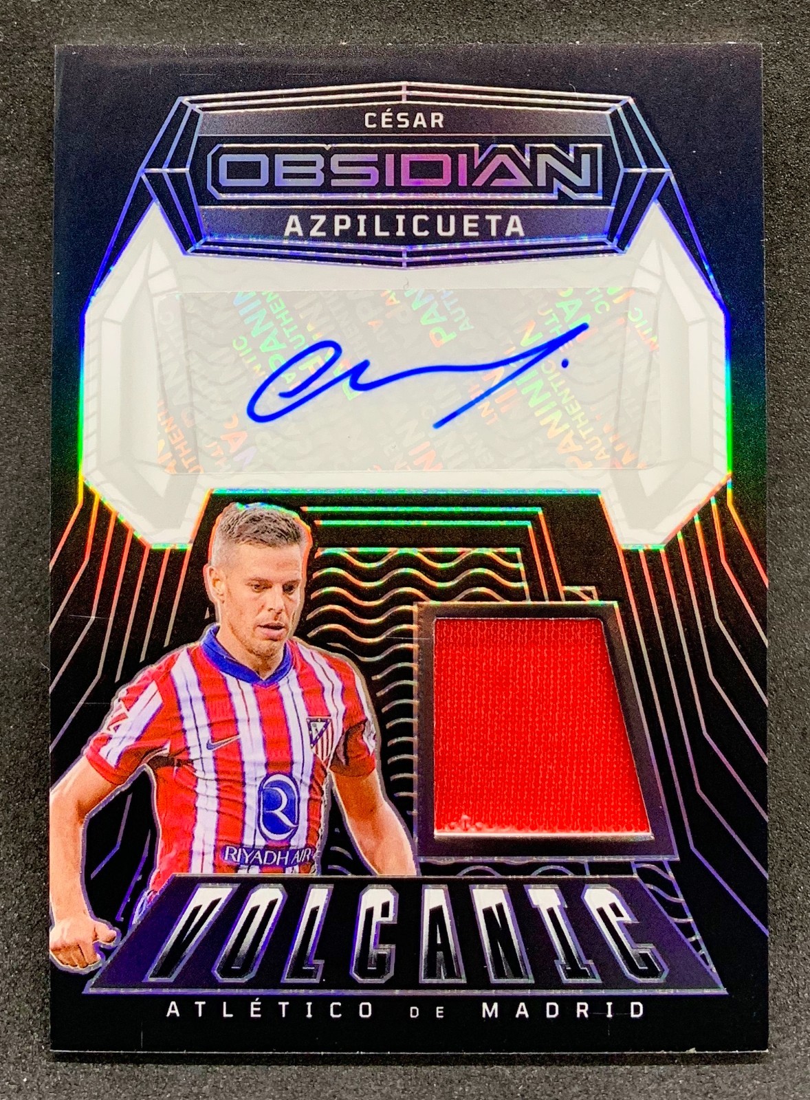2024-25 Obsidian CESAR AZPILICUETA Volcanic Silver Prizm Patch Auto SP /199