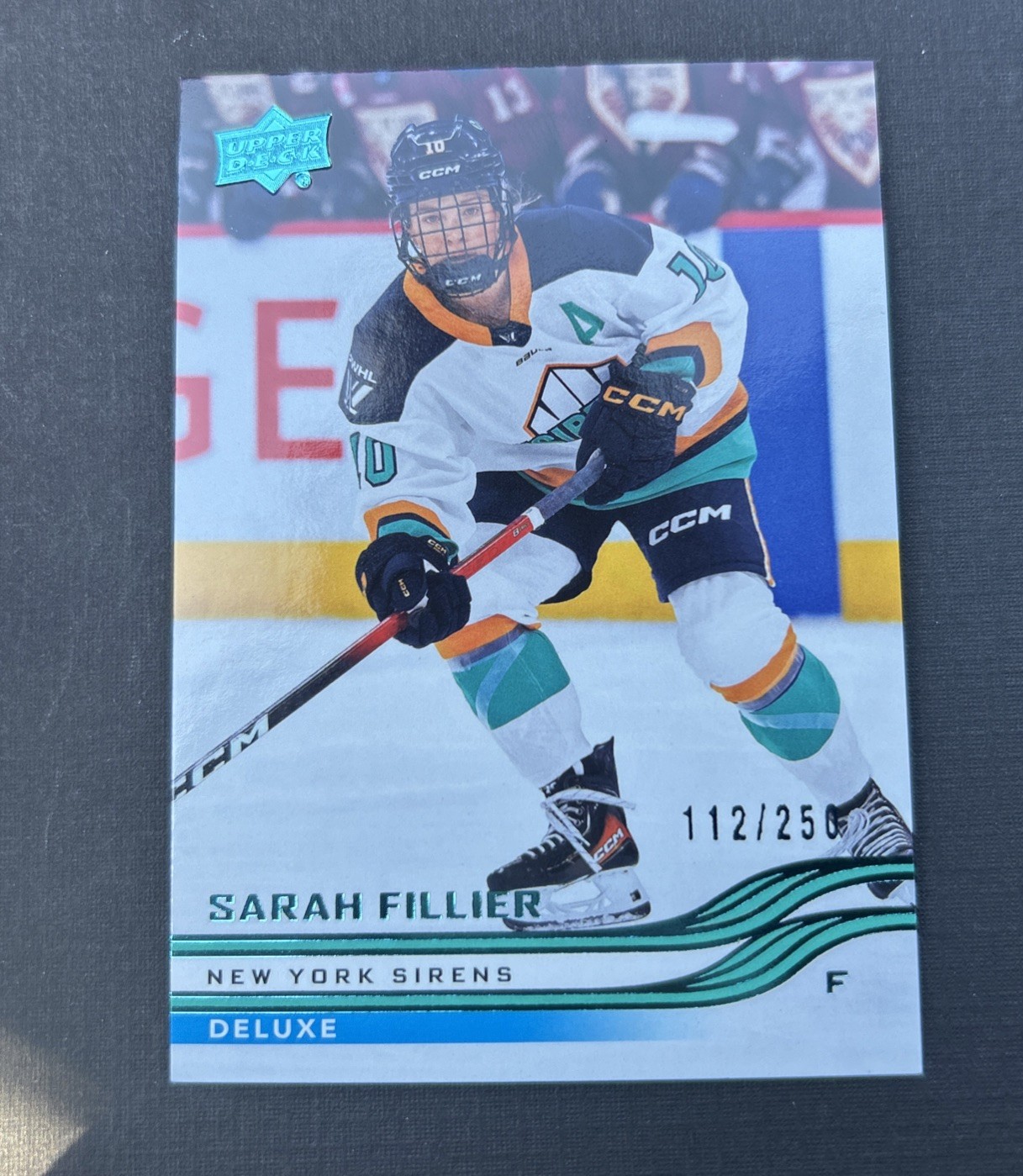 2025 2026 Upper Deck PWHL Sarah Fillier DELUXE #’d /250 NY Sirens