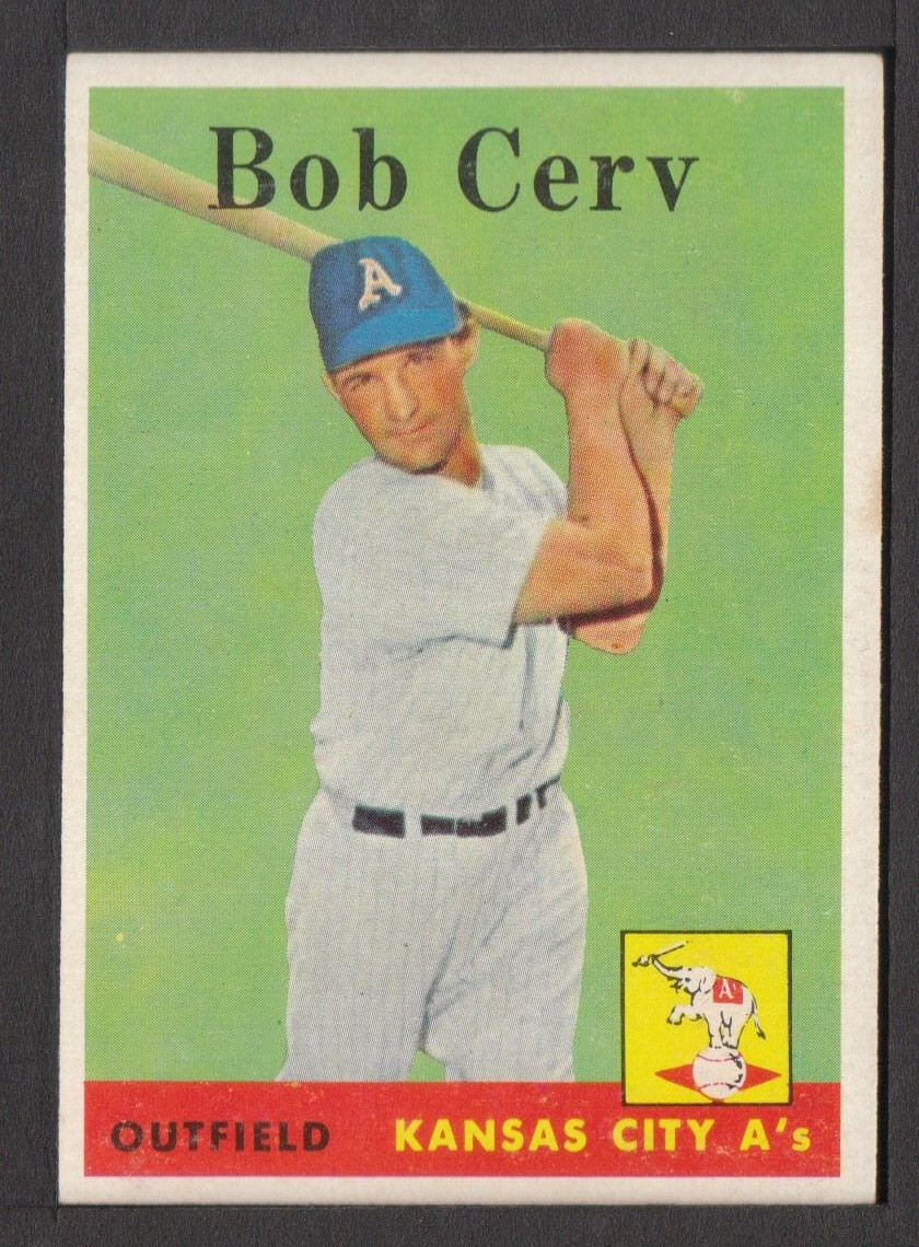 1958 Topps #329 Bob Cerv Kansas City Athletics ex-mt