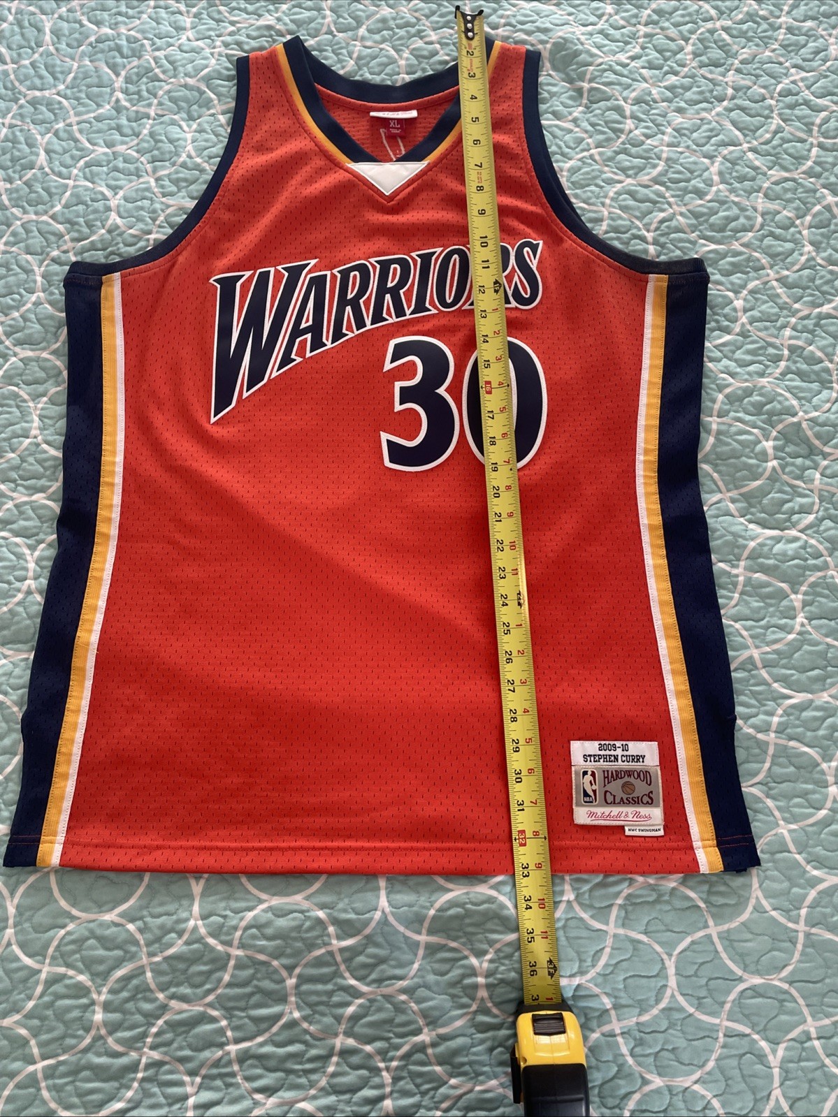 2009 Mitchell & Ness Stephen Curry ROOKIE #30 Warriors Swingman Jersey Orange