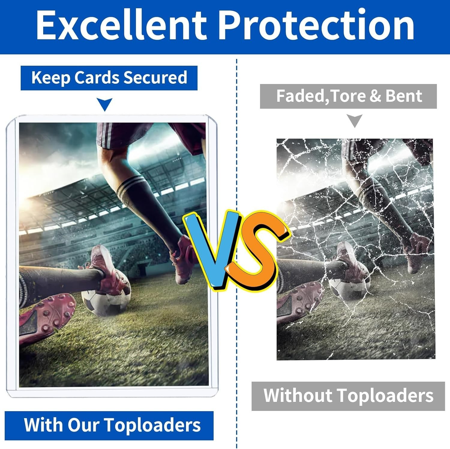 Trading Card Sleeves Hard Plastic Clear Case Holder Baseball Card Toploader