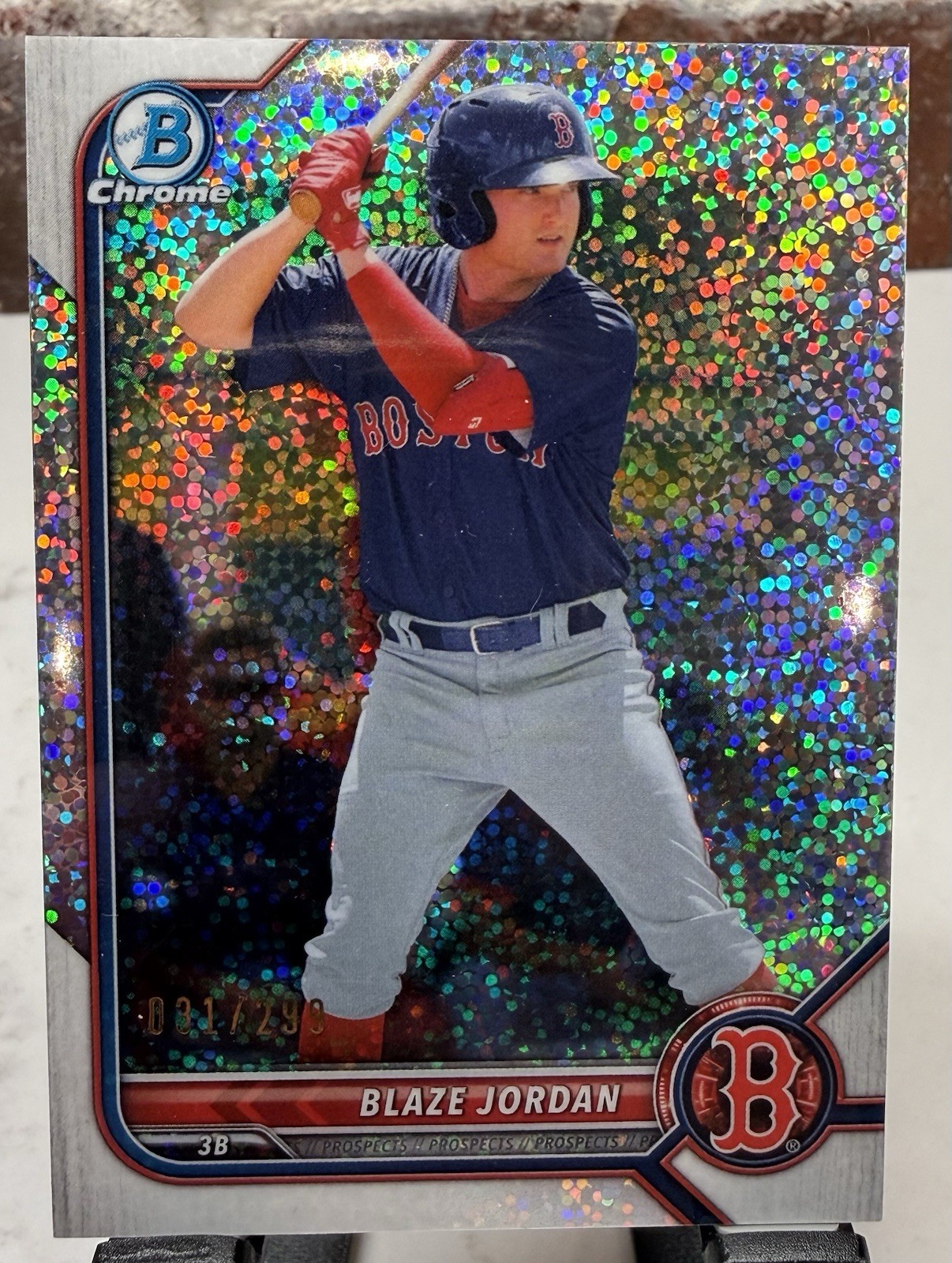 2022 Bowman Chrome Prospects Blaze Jordan Mini Diamond /299 BCP-58 #Cardinals