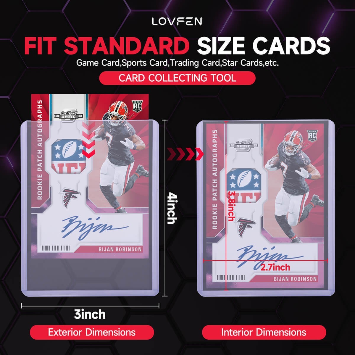 1000CT 3×4 Toploaders For 35pt Pokémon Standard Trading Cards (10*100Pack)