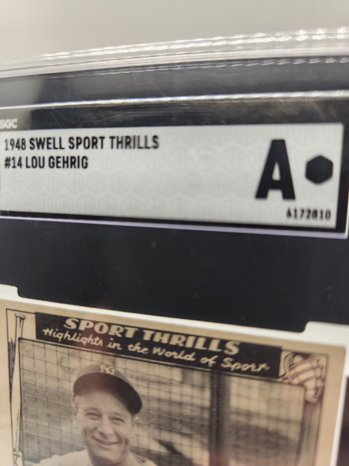 Lou Gehrig 1948 Swell Sport Thrills #14 – SGC A – Iron Horse