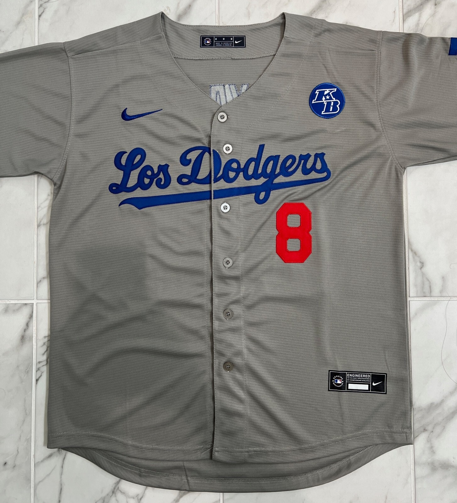 Kobe Bryant Los Angeles Dodgers #8 #24 Adult M L XL 2XL White Black Blue Jersey