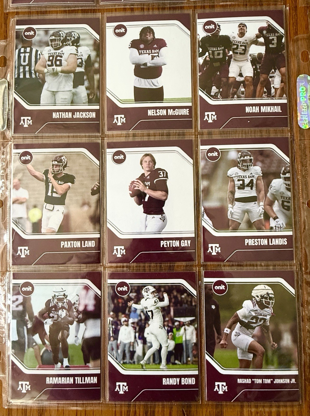 2025 ONIT Texas A&M Aggies Football Complete Base Set – 106 Players + Bonus