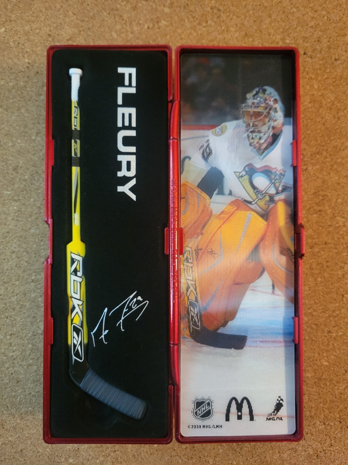 MCDONALDS NHL STAR STICKS GOALIE 2007 2008 SET OF 6 BRODEUR EMERY HUET FLEURY