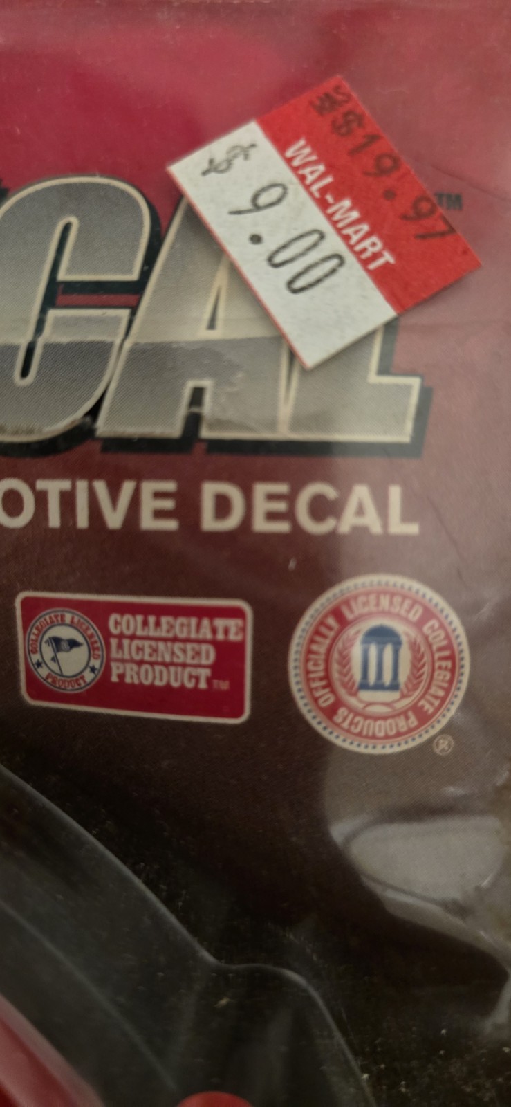Arkansas Razorbacks Vintage New Old Stock Powerdecal AS-IS College Memorabilia