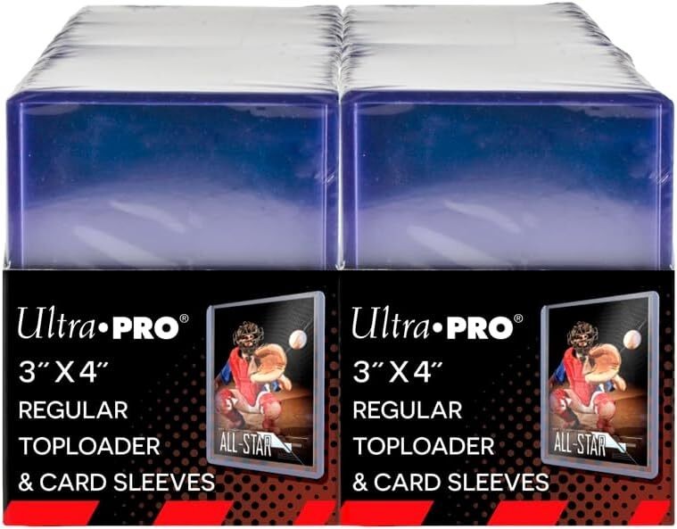 200ct Ultra PRO 3″x4″ Regular Toploaders + 200 Sleeves for 35pt Sports Card
